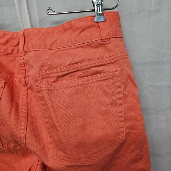 Chaps Sherbert Orange Cropped Denim Jeans Colorful Casual 12 - Picture 10 of 13